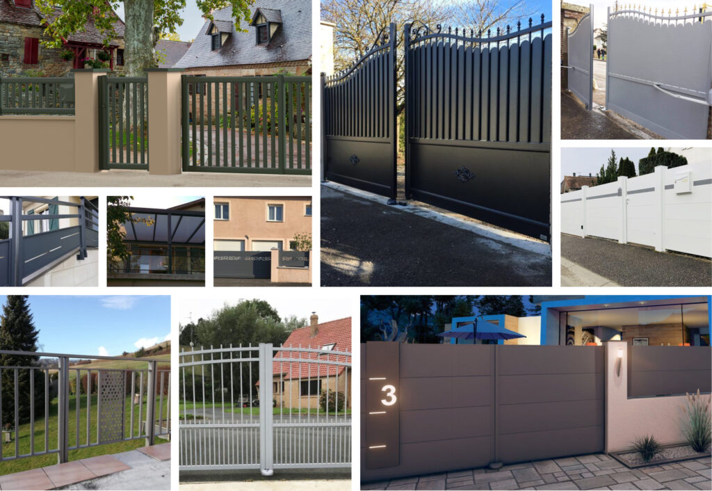 Exemples de portails, clôtures et garde-corps